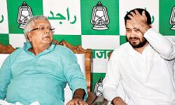 बिहार: तेजस्वी ने की पिता लालू यादव से की मुलाकात, हुए भावुक