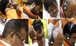 विधान सभा में चल रहा था भाषण, सोते रहे योगी के सिपाही विधान सभा में चल रहा था भाषण, सोते रहे योगी के सिपाही