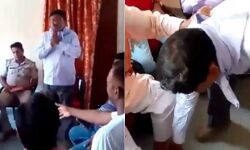 योगी का रामराज्य दलित शिक्षक ने ब्राहम्णवाद के खिलाफ की थी टिप्पणी, पुलिस ने BJP नेताओं के पकड़वा दिए पैर योगी का रामराज्य दलित शिक्षक ने ब्राहम्णवाद के खिलाफ की थी टिप्पणी, पुलिस ने BJP नेताओं के पकड़वा दिए पैर