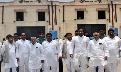 सपा नेताओं ने जेल में बंद समाजवादी छात्र सभा के कार्यकर्तायों से की मुलाक़ात, योगी को दी चेतावनी!