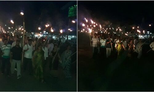 गौ-आतंकियों के खिलाफ निकला मशाल जुलुस, जनता बोली और हत्याएं स्वीकार नहीं