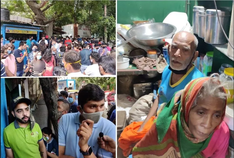 Baba Ka Dhaba: बाबा का ढाबा में खाना खाने वोलों की लगी भीड़, रोते बुजुर्ग के चेहरे पर मुस्कान