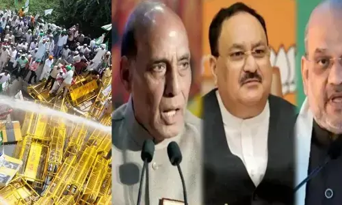 Farmers Protest: किसानों के प्रदर्शन को लेकर BJP अध्यक्ष जेपी नड्डा के घर पर अहम बैठक, गृहमंत्री अमित शाह, रक्षामंत्री राजनाथ सिंह और कृषि मंत्री नरेंद्र सिंह तोमर शामिल Farmers Protest: किसानों के प्रदर्शन को लेकर BJP अध्यक्ष जेपी नड्डा के घर पर अहम बैठक, गृहमंत्री अमित शाह, रक्षामंत्री राजनाथ सिंह और कृषि मंत्री नरेंद्र सिंह तोमर शामिल