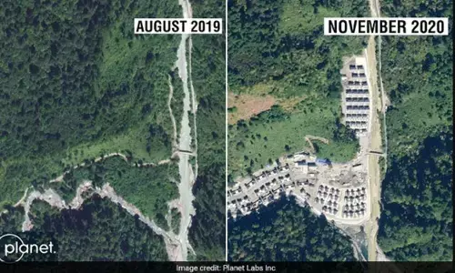 बड़ा ख़ुलासा : चीन ने अरुणाचल प्रदेश में भारत की ज़मीन पर बनाया एक नया गांव ! बड़ा ख़ुलासा : चीन ने अरुणाचल प्रदेश में भारत की ज़मीन पर बनाया एक नया गांव !