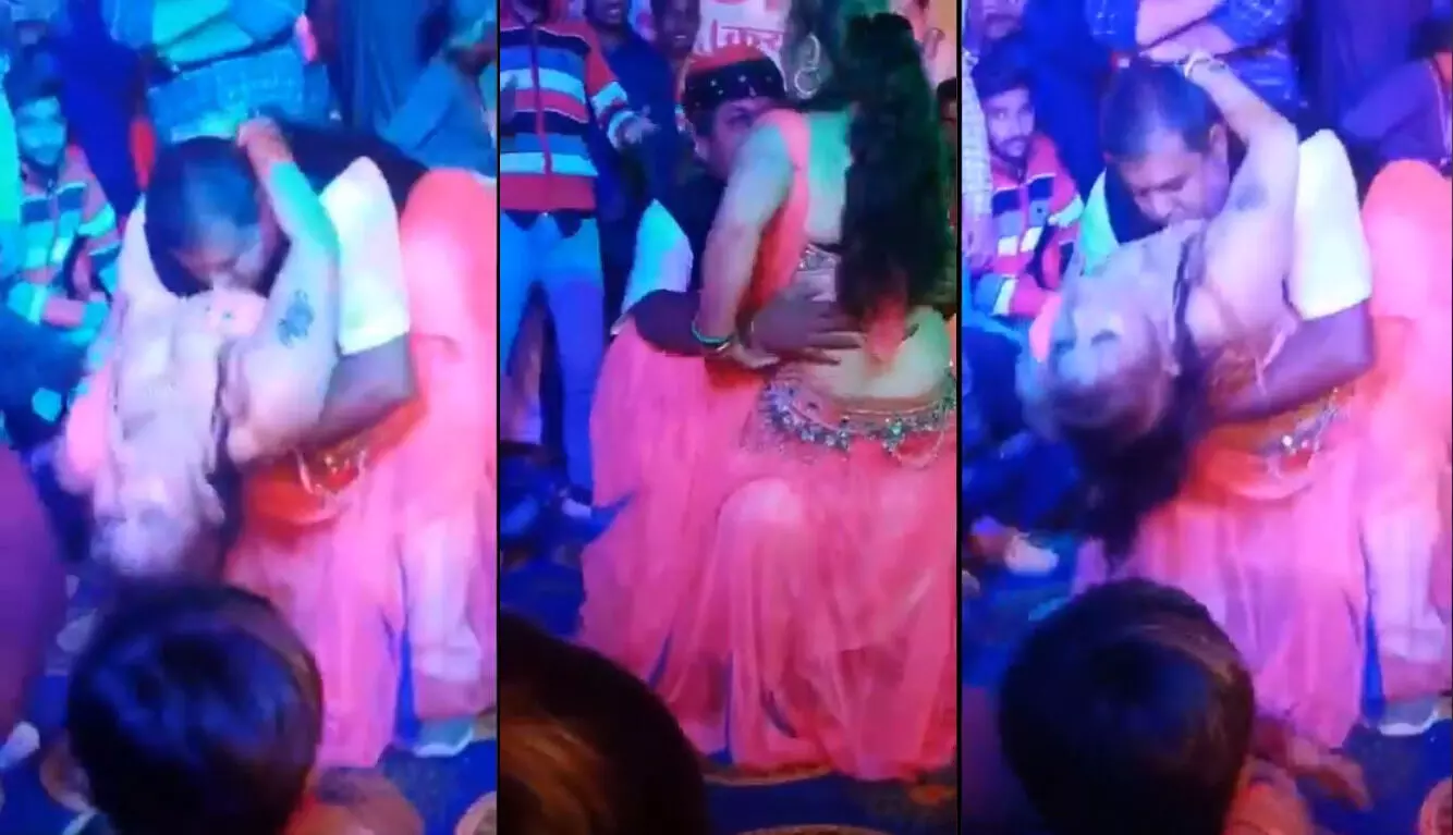 BJP leader Kailash Gurjar publicly did obscene dance with woman, see complete video