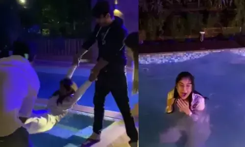 Sidharth Shukla thrown in pool at midnight on Shehnaaz Gill birthday, watch video