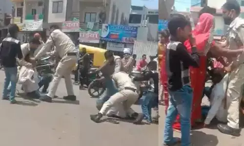 मास्क न पहने हुए व्यक्ति को सिपाहियों ने बेरहमी से पीटा, गुंडागर्दी करने के लिए हुए सस्पेंड मास्क न पहने हुए व्यक्ति को सिपाहियों ने बेरहमी से पीटा, गुंडागर्दी करने के लिए हुए सस्पेंड