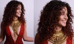 Taapsee Pannu ने रेड रिवीलिंग आउटफिट पहन गिराई बिजली, एक्ट्रेस की हॉटनेस ने बढ़ाया सोशल मीडिया का पारा