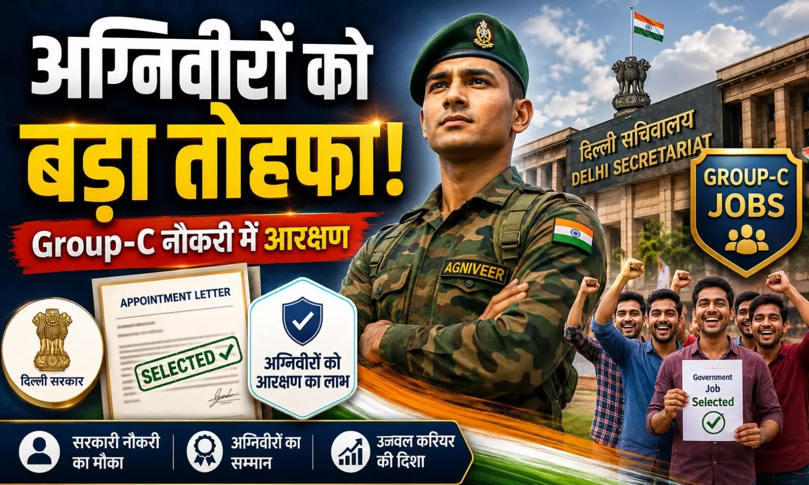 अग्निवीरों के लिए सबसे अच्छी खबर: दिल्ली के उपराज्यपाल का बड़ा फैसला, ग्रुप C की नौकरियों में मिलेगा बंपर आरक्षण अग्निवीरों के लिए सबसे अच्छी खबर: दिल्ली के उपराज्यपाल का बड़ा फैसला, ग्रुप C की नौकरियों में मिलेगा बंपर आरक्षण