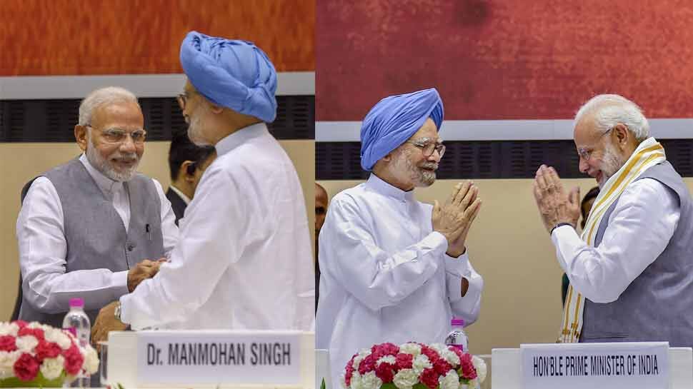 जब मंच पर PM मोदी और EX पीएम मनमोहन सिंह का हुआ सामना, जानें फिर क्या हुआ? जब मंच पर PM मोदी और EX पीएम मनमोहन सिंह का हुआ सामना, जानें फिर क्या हुआ?