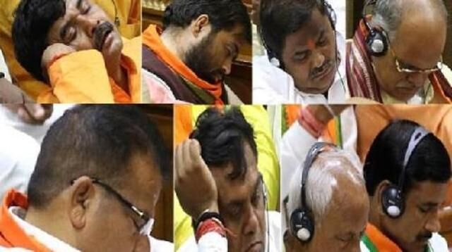 विधान सभा में चल रहा था भाषण, सोते रहे योगी के सिपाही विधान सभा में चल रहा था भाषण, सोते रहे योगी के सिपाही